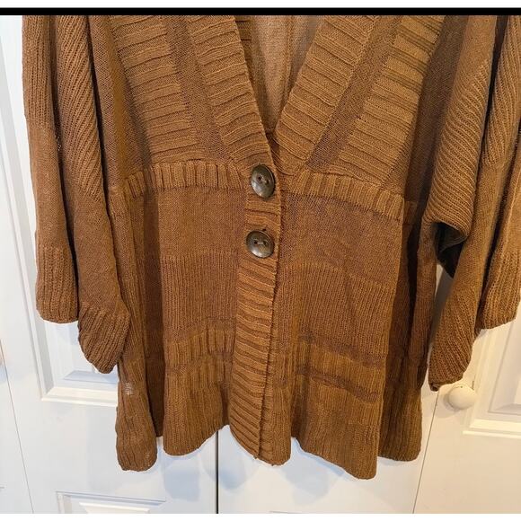 Coldwater Creek Brown Caridgan Size 2X - Picture 3 of 7